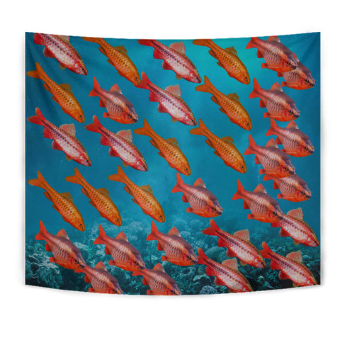 Cherry Barb Fish Print Tapestry