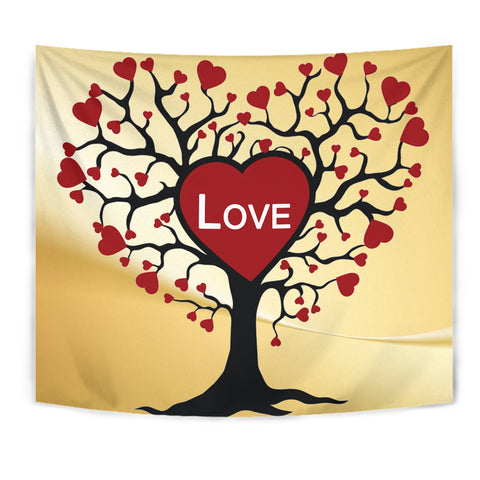 Love Tree Print Tapestry