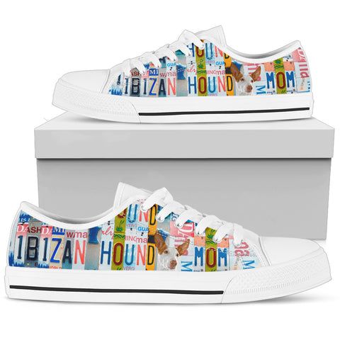 Ibizan Hound Print Low Top Canvas Shoes for Women