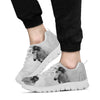 Borzoi Dog On Black And White Print Running Shoes