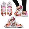 Cavalier King Charles Spaniel On Pink Print Running Shoe For Women