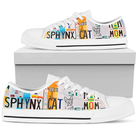 Sphynx Cat Mom Print Low Top Canvas Shoes for Women