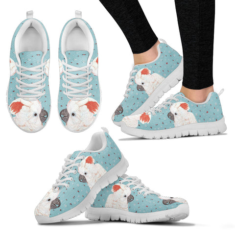 Salmon Crested Cockatoo Parrot Print Christmas Running Shoes For Women