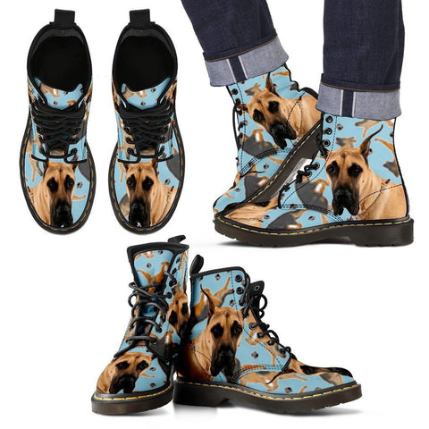 Great Dane Print Boots For MenExpress Shipping