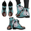 New Landseer Dog Print Boots For Women