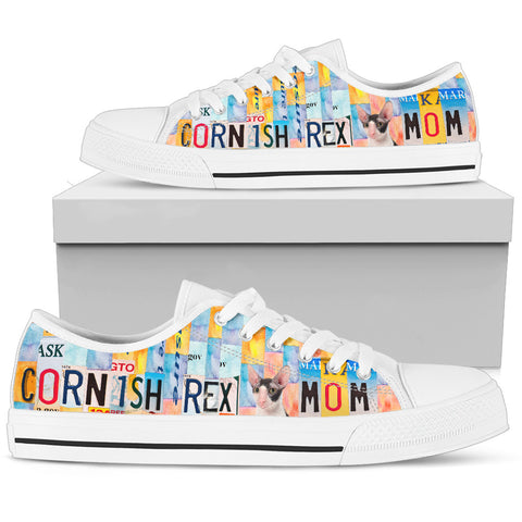 Women's Low Top Canvas Shoes For Cornish Rex Mom
