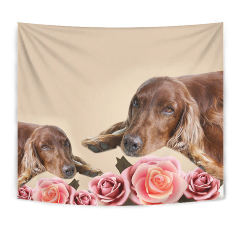 Cute Irish Setter Dog Print Tapestry