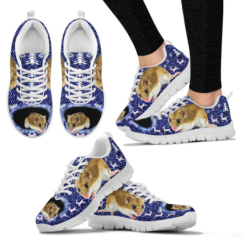 Chinese Hamster Print Christmas Running Shoes For Women