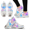 Cute Bichon Frise Print Sneakers For WomenFor 24 Hours Only