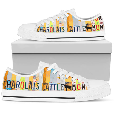 Women's Low Top Canvas Shoes For Charolais cattle Mom