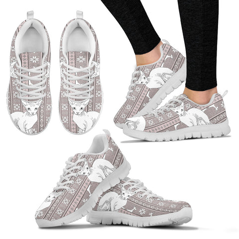 Sphynx Cat Christmas Print Running Shoes For Women