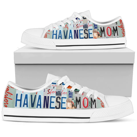 Havanese Print Low Top Canvas Shoes for Women