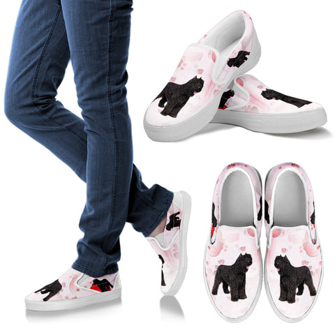 Valentine's Day SpecialBouvier des Flandres Print Slip Ons For Women