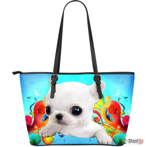 Chihuahua DogLarge Leather Tote Bag