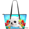 Chihuahua DogLarge Leather Tote Bag