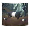 Belted Galloway Cattle (Cow) Print Tapestry