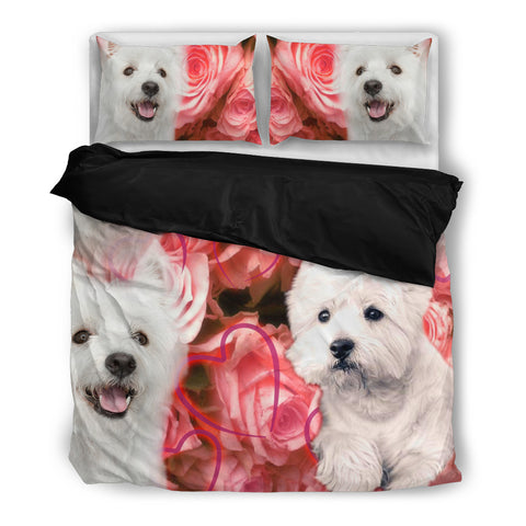 Cute West Highland White Terrier Print Bedding Set