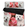 Cute West Highland White Terrier Print Bedding Set