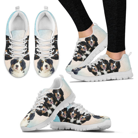 Three Bernese Mountain Dog Print Running Shoes For Women