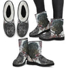 Cute Black Labrador Print Faux Fur Boots For Women