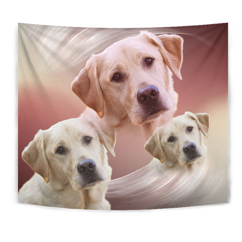 Labrador Retriever On Soft Cream Print Tapestry