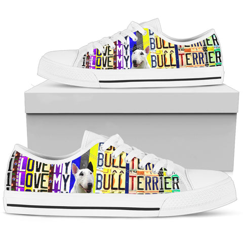 Women's Low Top Canvas Shoes For Bull Terrier Lovers