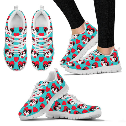 Japanese Chin Pattern Print Sneakers For Women Express Shipping