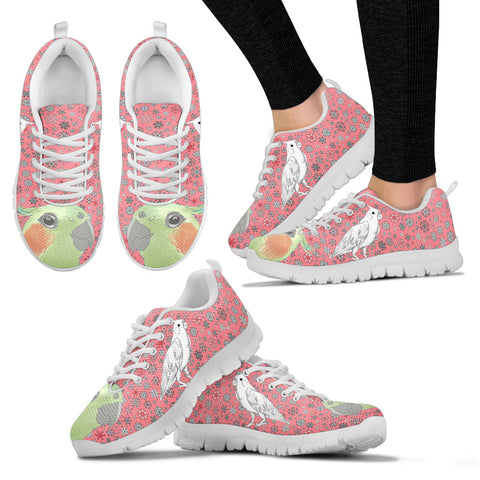 Cockatiel Parrot Print Christmas Running Shoes For Women