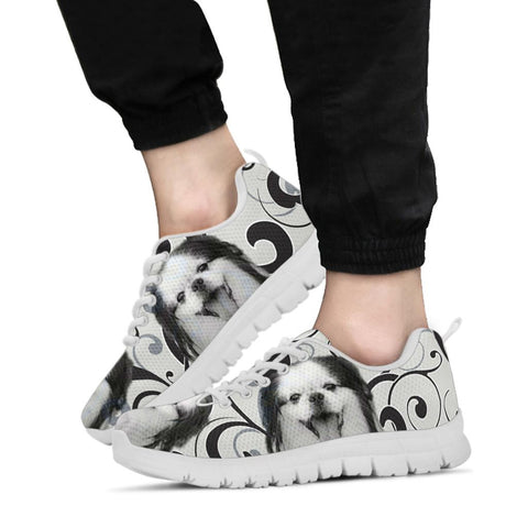 Japanese Chin On Designer Print Running Shoes