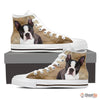 Boston Terrier DogWomen's High Top Canvas Shoes