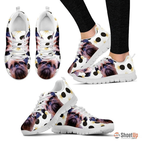 Customized(1914) Dog (White/Black) Running Shoes For Women