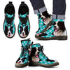 Border Collie Print Boots For MenExpress Shipping