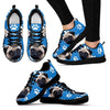 Paws Print Pug Dog (Black/White) Running Shoes For Women Express Delivery