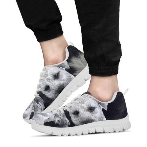 Border Terrier On Black Print Running Shoes