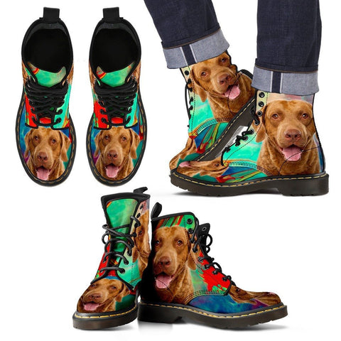 Chesapeake Bay Retriever Print Boots For MenExpress Shipping