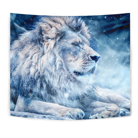 Snowy Lion Print Limited Edition Print Tapestry
