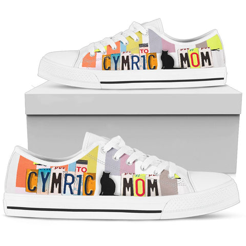 Cymric Mom Print Low Top Canvas Shoes for Women