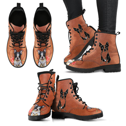 Valentine's Day Special Boston Terrier Print Boots For Women