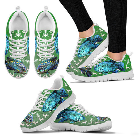 Jack Dempsey Fish Print Christmas Running Shoes For Women