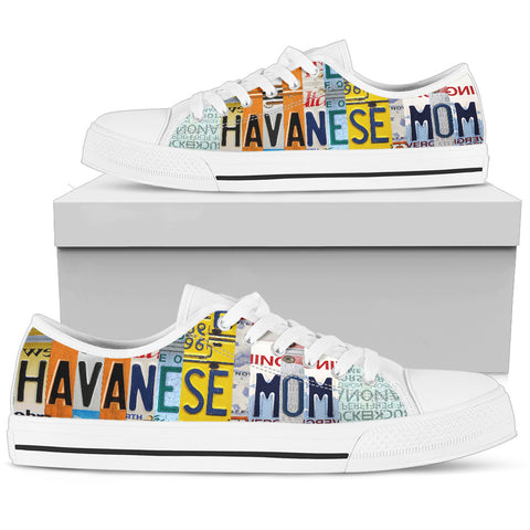 Havanese Mom Print Low Top Canvas Shoes For Women- Limited Edition