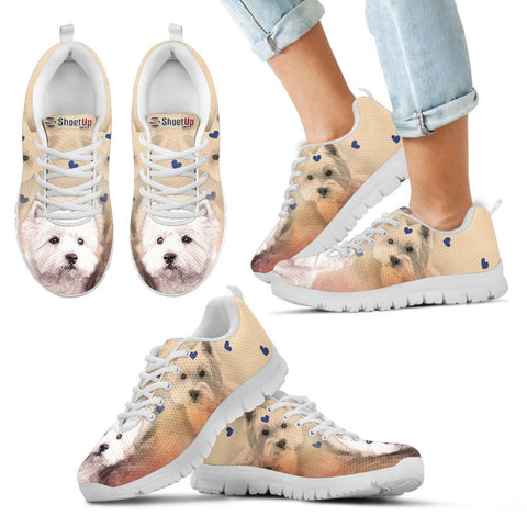 West Highland White Terrier Print Running Shoes For Kids