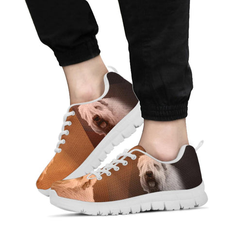 Lovely Soft-Coated Wheaten Terrier On Brown Print Running Shoes