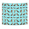 Basset Hound Dog Pattern Print Tapestry