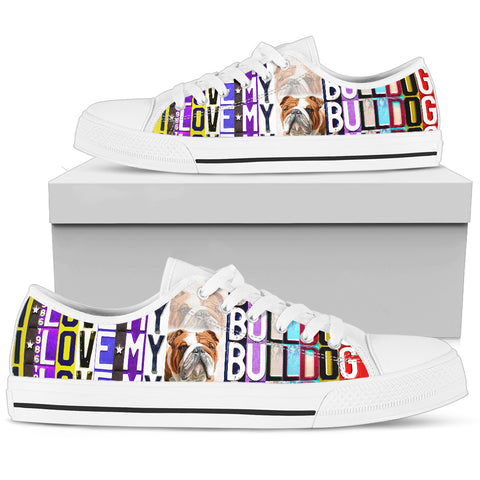 Women's Low Top Canvas Shoes For Bulldog Lovers