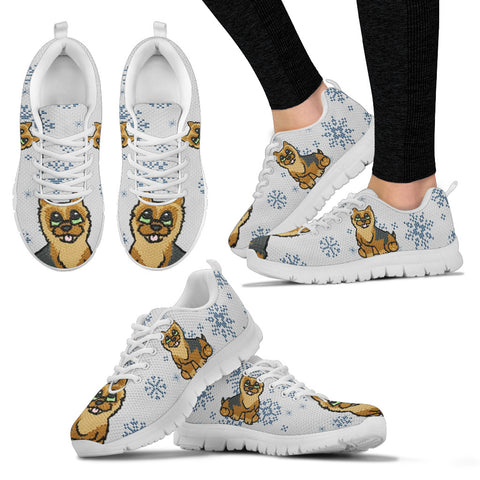 Norwich Terrier Christmas Print Running Shoes For Women