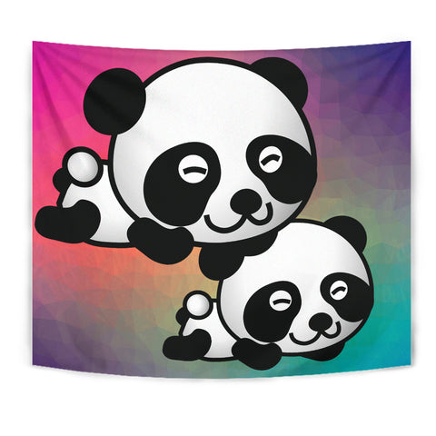 Cute Panda Bear Print Tapestry