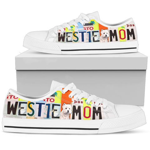 Westie Mom Print Low Top Canvas Shoes For Women