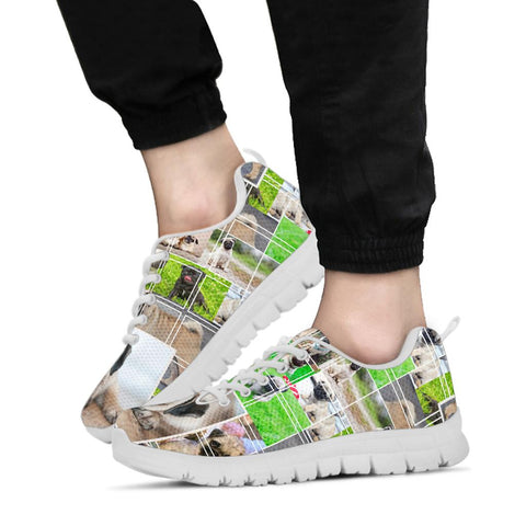 Cute Pug Print Sneakers