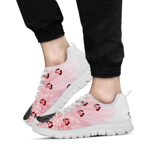 Sheepadoodle Dog Floral Print Sneakers