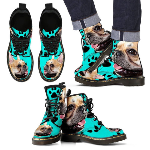 French Bulldog Print Boots For MenLimited EditionExpress Shipping